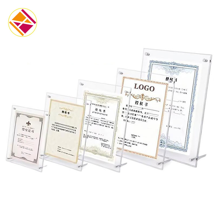 Frame di foto del certificato acrilico